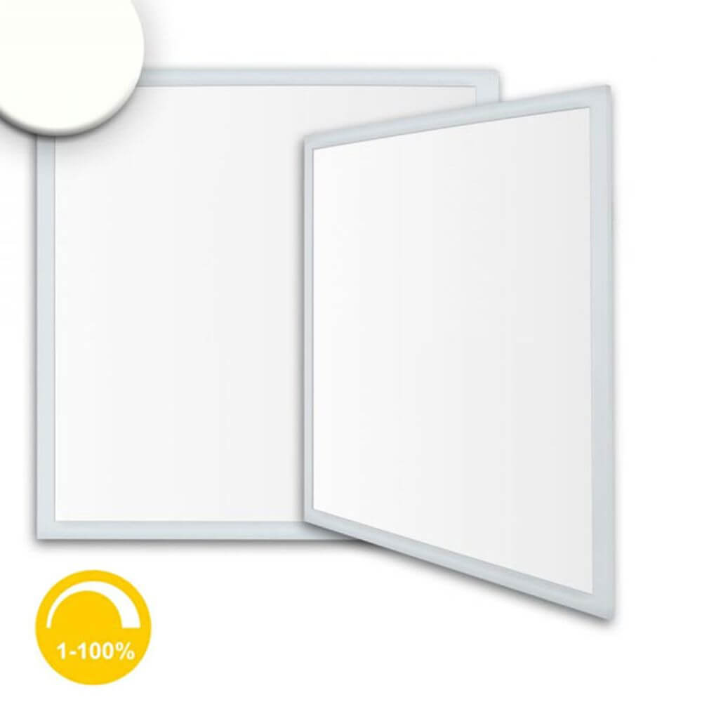LED Panel Business Line 600 Neutralweiß Dimmbar 4250lm Silber, flache LED-Deckenleuchte in Silber mit Dimmfunktion.