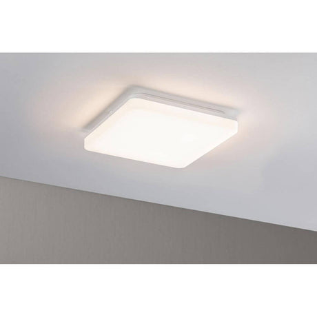 LED Panelloftslampe Cela varmedæmpbar mat hvid monteret på loftet giver behageligt lys.