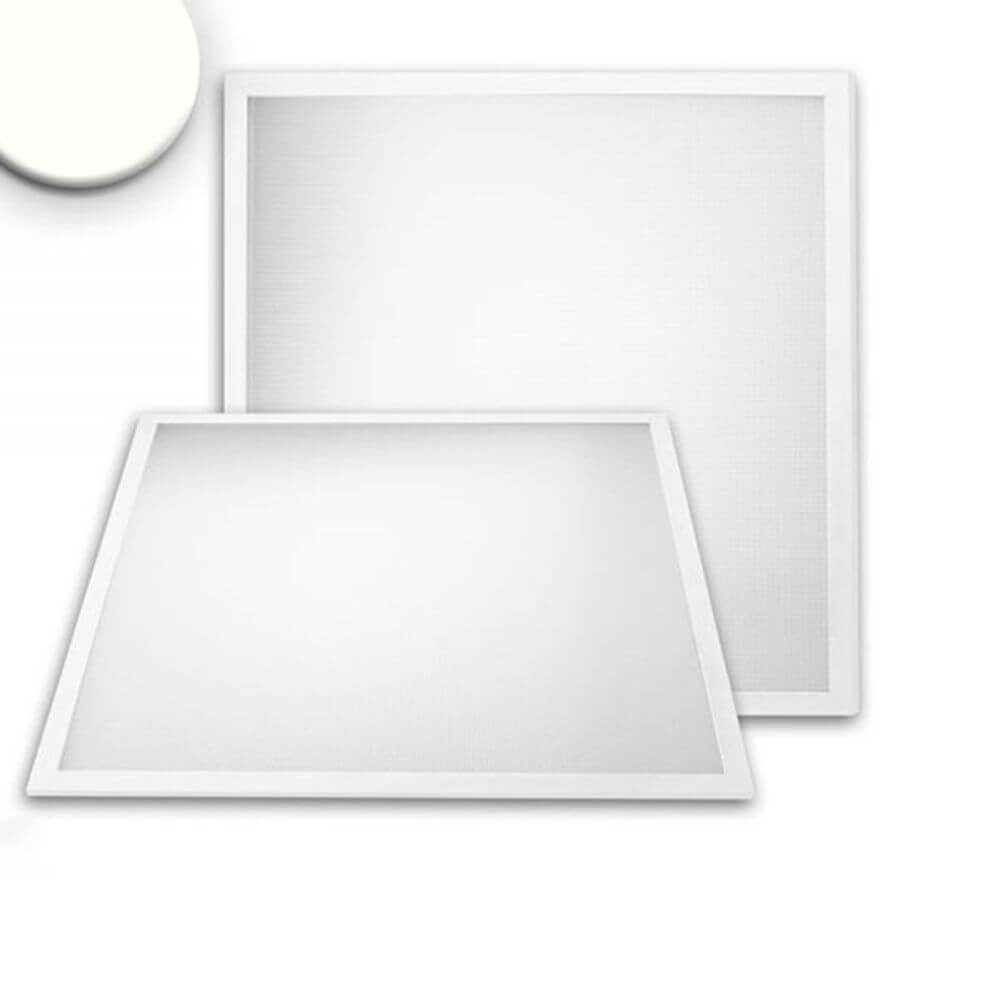 LED Panel Professional Line 600 Neutralweiß 4100lm Weiß mit flacher Form und weißem Kunststoffglas.