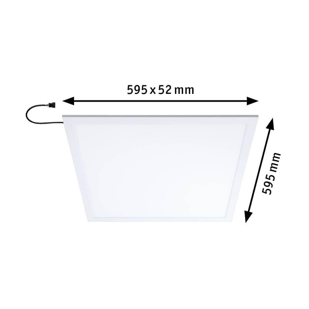 LED Panel Smart Home Zigbee Amaris RGBW Eckig in den Maßen 595x595mm mit ultraflacher Bauform.
