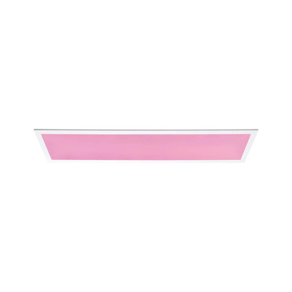 LED Panel Smart Home Zigbee Amaris Eckig RGBW Weiß-Matt in pinker Farbe, stilvolles und modernes Design.