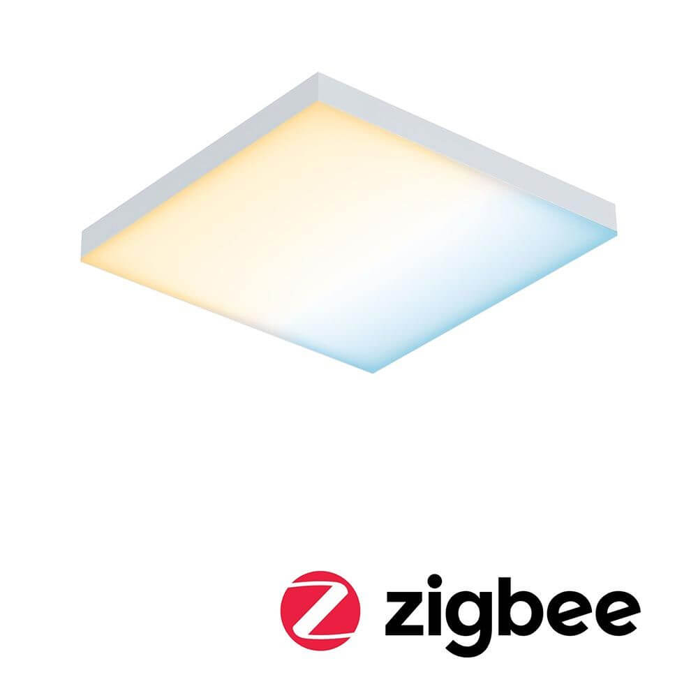 LED Deckenleuchte Velora, Zigbee 3.0, CCT, ultra-flach, tunable white, 225x225mm, satinierte Diffusorplatte.