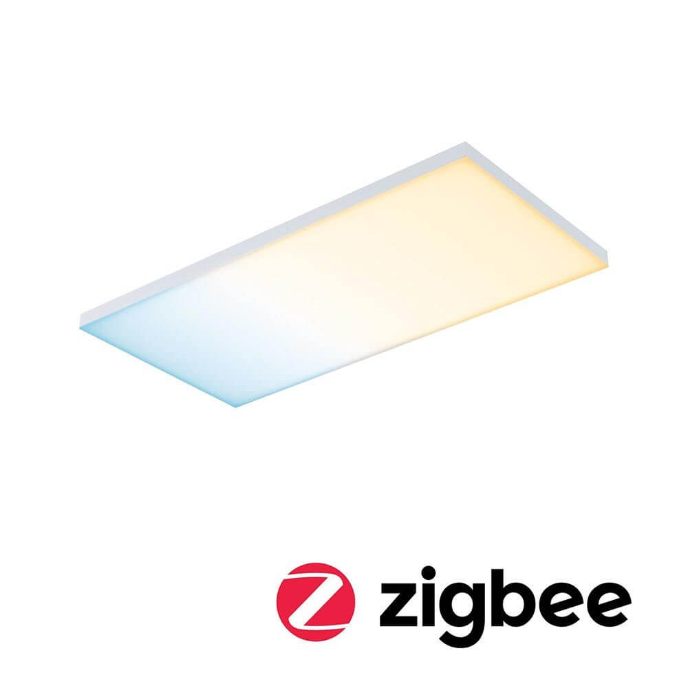 Zigbee kompatibles LED Panel Velora in Weiß mit Tunable White Funktion. Maße 595x295mm.