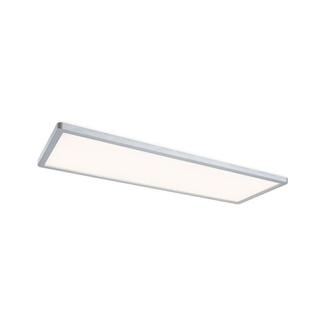 LED Panel Stufen-Dimmer Atria Shine Chrom-Matt in eckiger Form mit warmweißem Licht und dimmbarer Funktion.