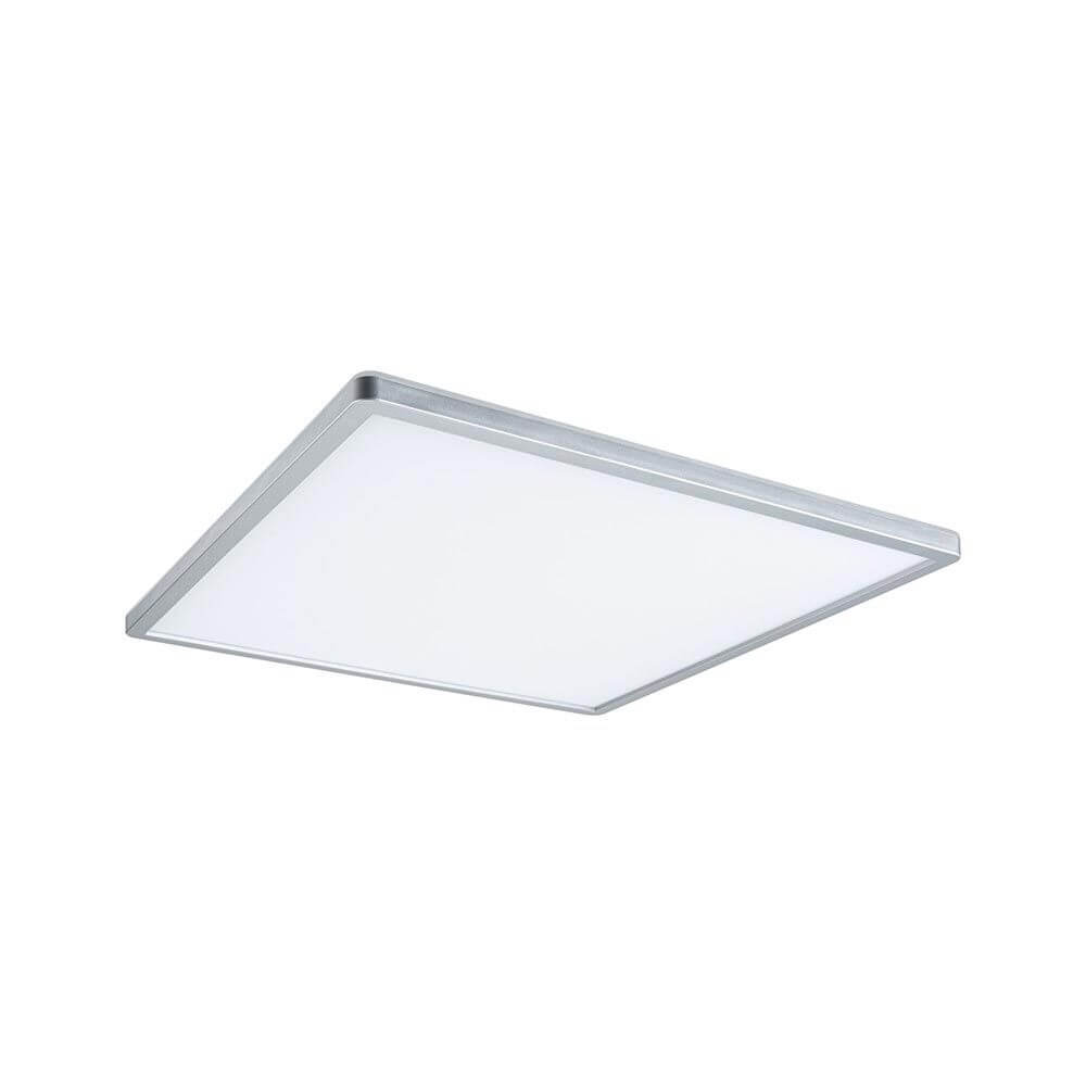 LED Panel Atria Shine, dimmbar, eckig, chrom-matt, 22W, ideal für Wohnräume, gleichmäßige Raumausleuchtung.