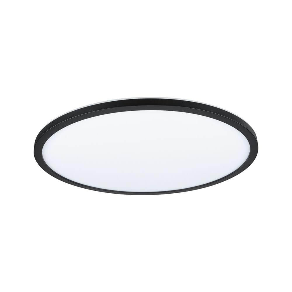 LED Panel mit 3 Stufen-Dimmer Atria Shine Schwarz, rundes Design, ideal für Wohnräume und Küchen.