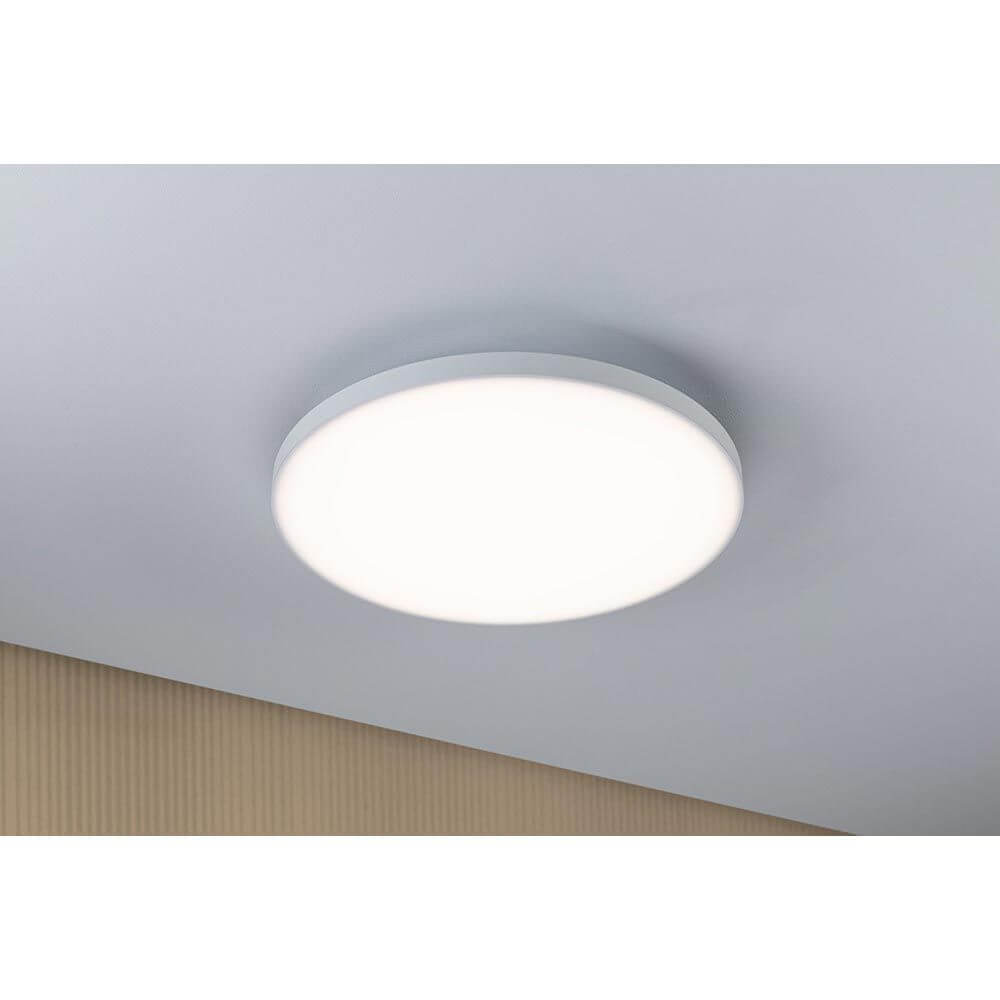 Rundes LED Panel Velora Ø 40cm in warmweiß, wand- und deckenmontierbar, satinierte Diffusorplatte.