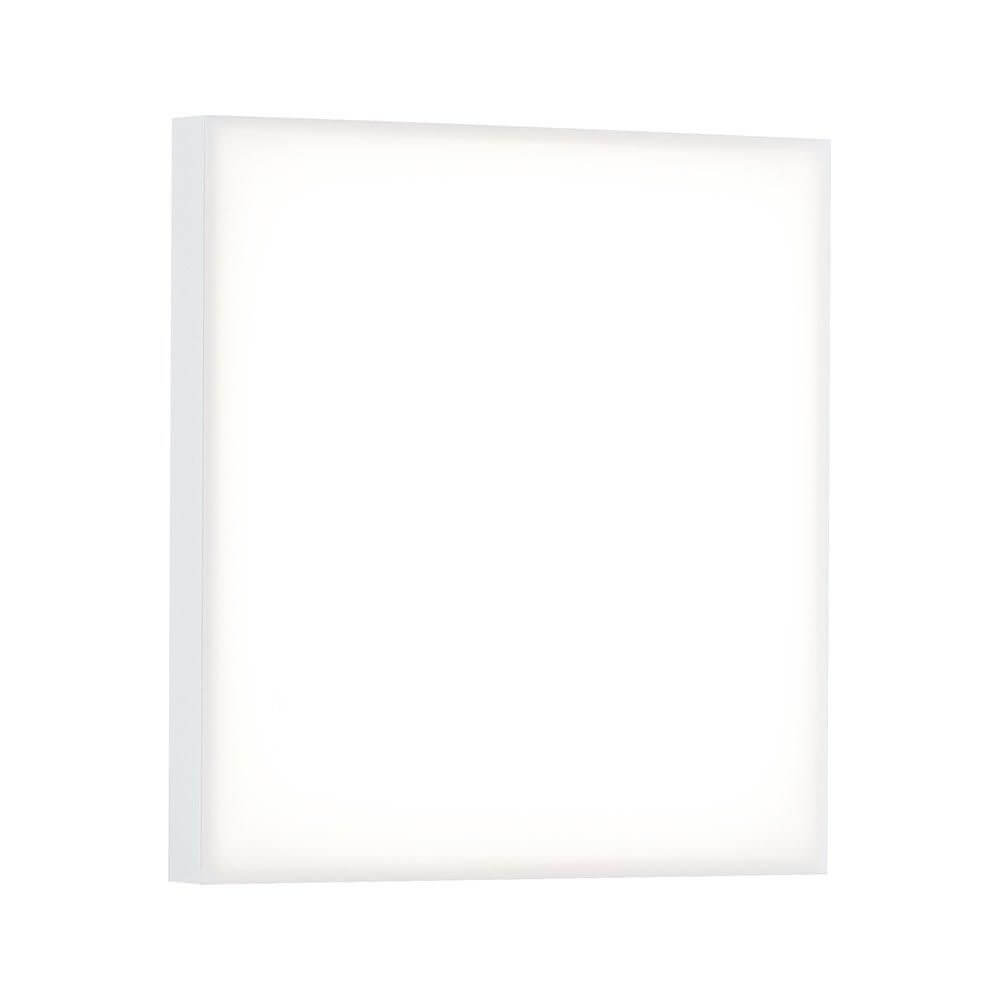 LED Panel Decken- und Wandleuchte Velora, rahmenlos, weiß-matt, 225x225mm, 3000K warmweißes Licht.