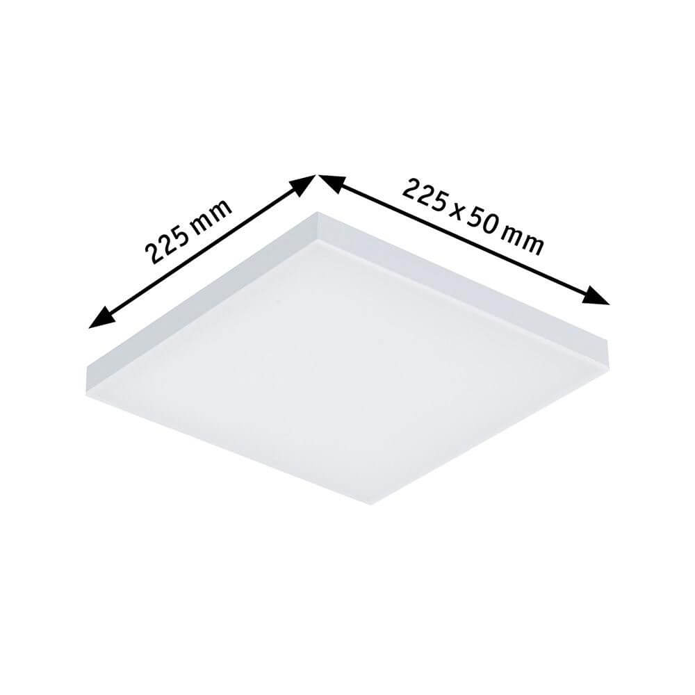 LED Panel Decken- & Wandleuchte Velora Eckig in Weiß-Matt, 225x225mm, minimalistisch, satinierte Oberfläche.