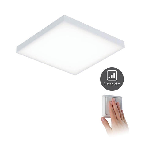 LED Wand- & Decken Panel Velora mit 3 Stufen-Dimmer Weiß, ultraflaches Design und 3-stufige Dimmfunktion.