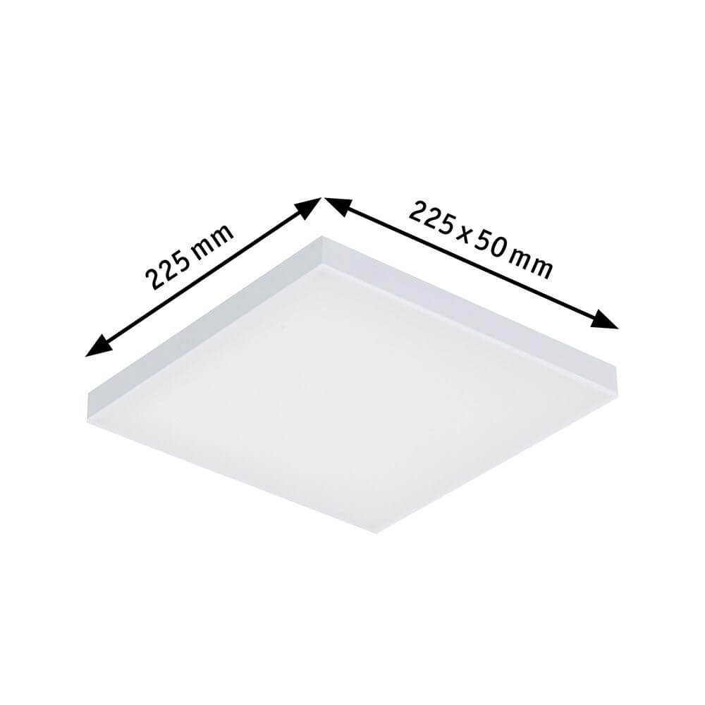 LED Wand- & Decken Panel Velora mit 3 Stufen-Dimmer Weiß, Abmessungen 225x225mm, ultraflaches Design.