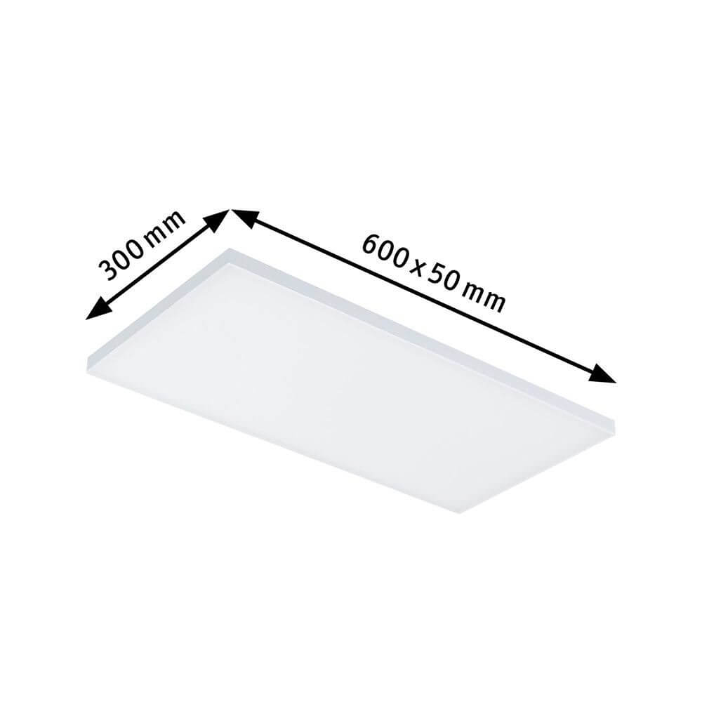 LED Panel Velora 60x30cm Weiß-Matt, ultraflaches Aufbaupanel mit satinierter Oberfläche und stabiler Metallunterkonstruktion.