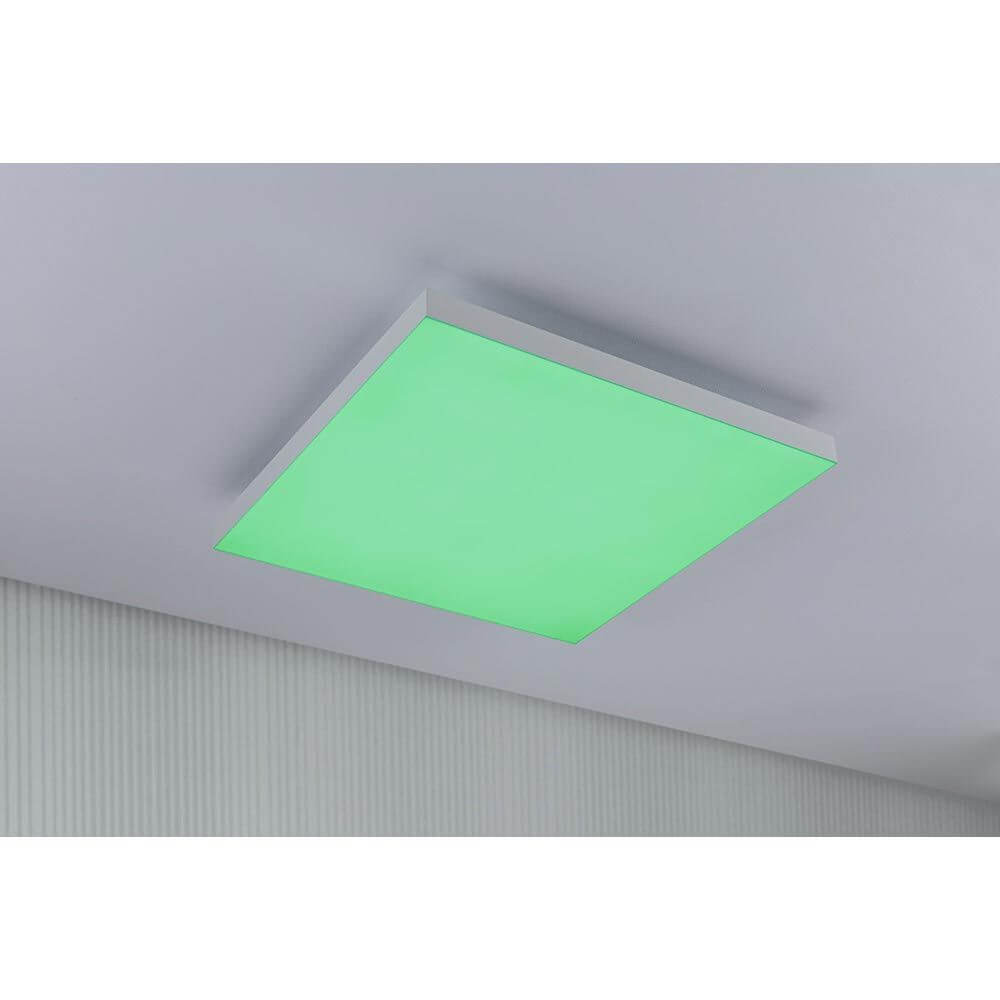 LED Panel Velora Rainbow RGBW Dynamisch 45x45cm - Modernes dimmbares RGBW-Deckenlicht in grün.