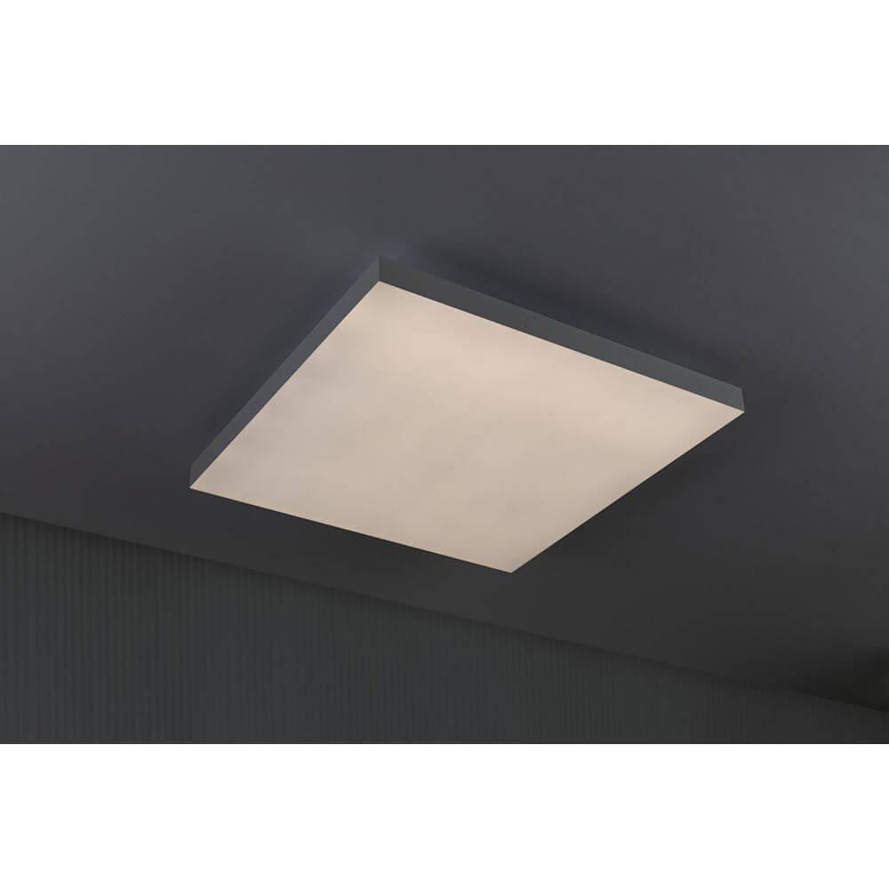 LED Panel Velora Rainbow RGBW Dynamisch 45x45cm an der Decke, zur Raumbeleuchtung und für spektakuläre Lichteffekte.