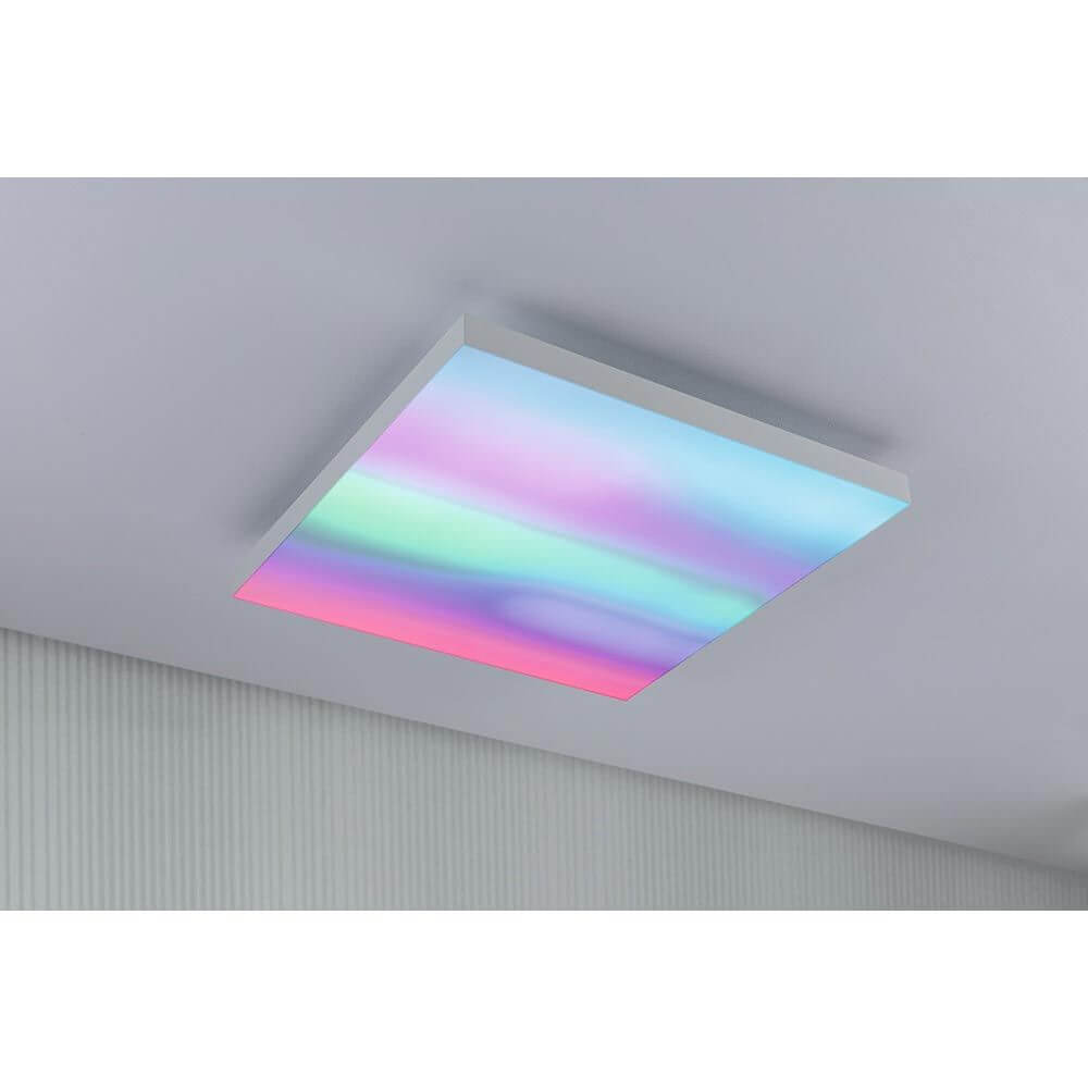 LED Panel Velora Rainbow RGBW Dynamisch 45x45cm mit spektakulären Lichteffekten in verschiedenen Farben.