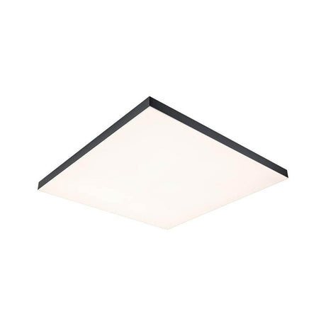 LED Panel Velora Rainbow RGBW Dynamique noir avec lumière blanche et cadre noir, idéal pour un éclairage d’ambiance raffiné.