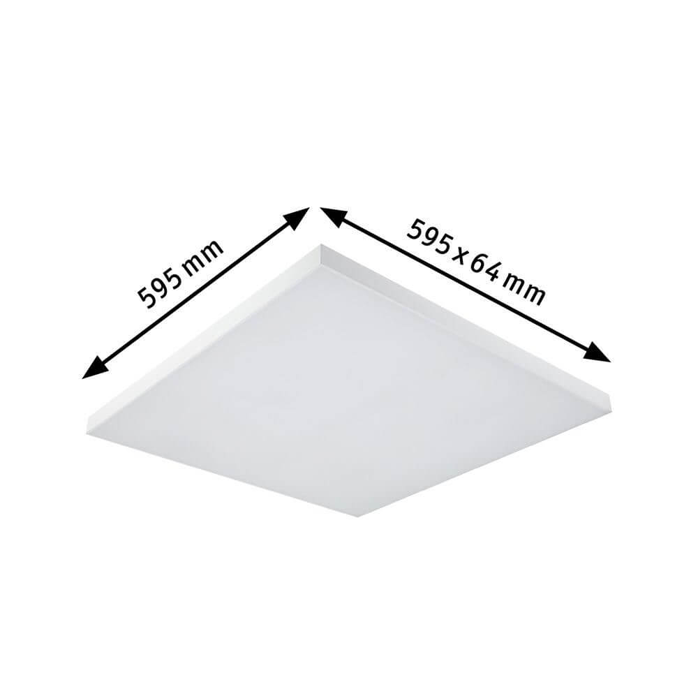 Velora LED Rainbow Panel RGBW Dynamisch Weiß 59x59cm - Abmessungen 595x595x64mm