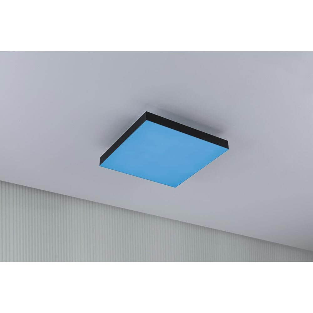 LED Panel Velora Rainbow RGBW Dynamisch 29x29cm in Blau, moderne Deckenleuchte für spektakuläre Lichteffekte.