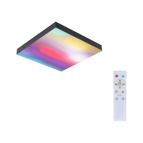 LED Panel Velora Rainbow RGBW Dynamique 29x29 cm avec télécommande et effets lumineux colorés.