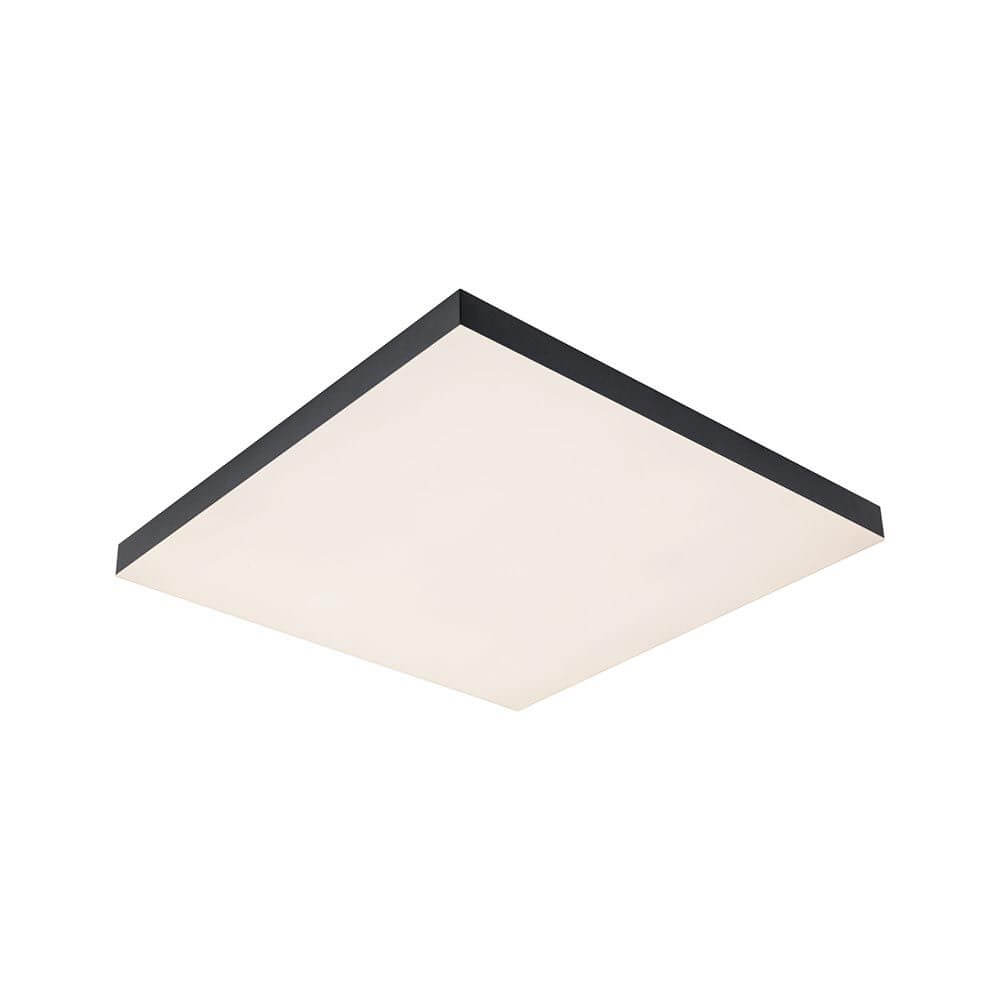 LED Panel Velora Rainbow RGBW Dynamisch Quadratisch Schwarz in der Größe 450x450mm, elegante Deckenbeleuchtung.