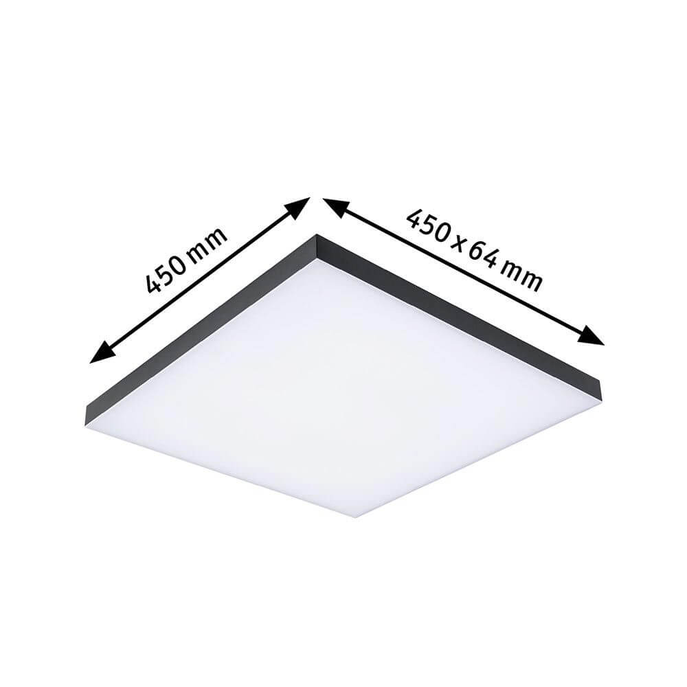 LED Panel Velora Rainbow RGBW Dynamisch Quadratisch Schwarz in 450x450mm Größe mit abgerundeten Ecken