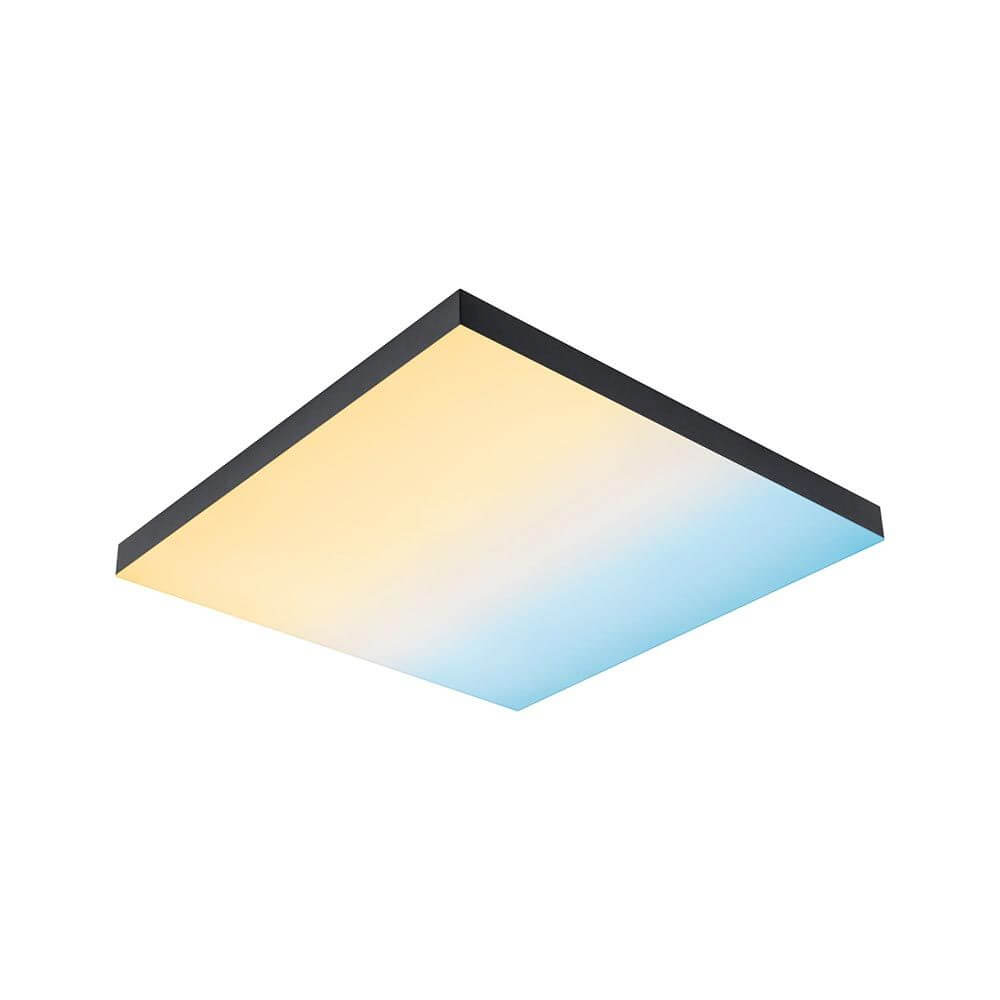 LED Panel Velora Rainbow RGBW Dynamisch Quadratisch Schwarz mit Farbverlauf in warmweiß und tageslichtweiß