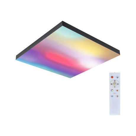 LED Panel Velora Rainbow RGBW Dynamic Square Black with remote control and colorful lighting effects