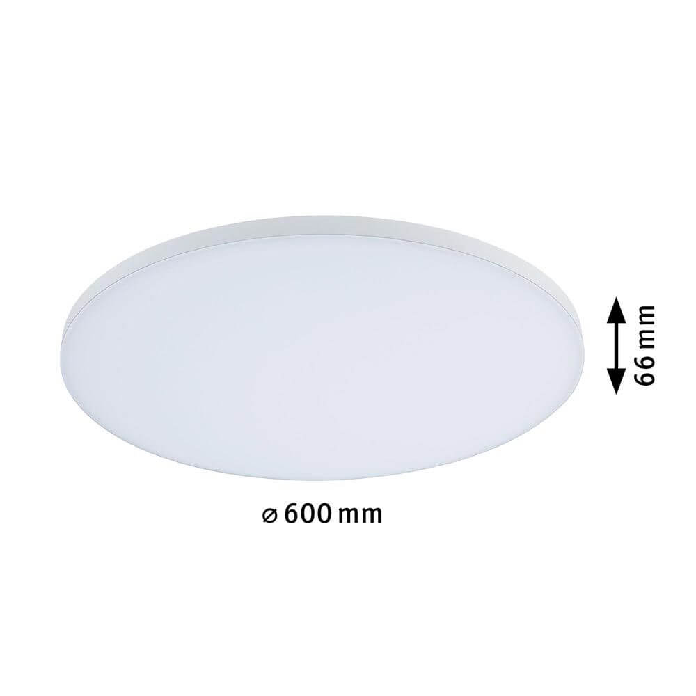 LED Panel Velora 60cm Wärme-Dimmbar Weiß, rundes Aufbaupanel mit 600mm Durchmesser und 66mm Höhe.
