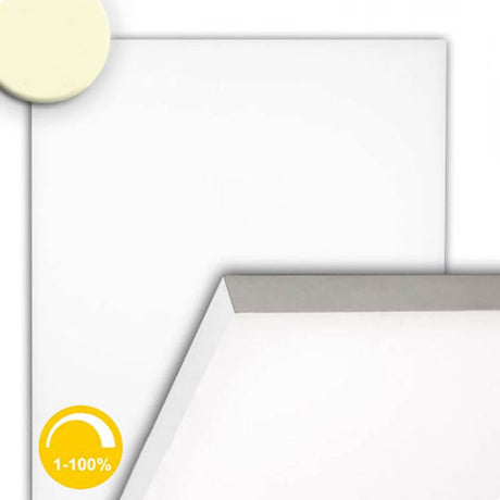 LED Frameless Panel 600 Warm White Dimmable 4700 lm White shows a dimmable ceiling light in white with a flat design.
