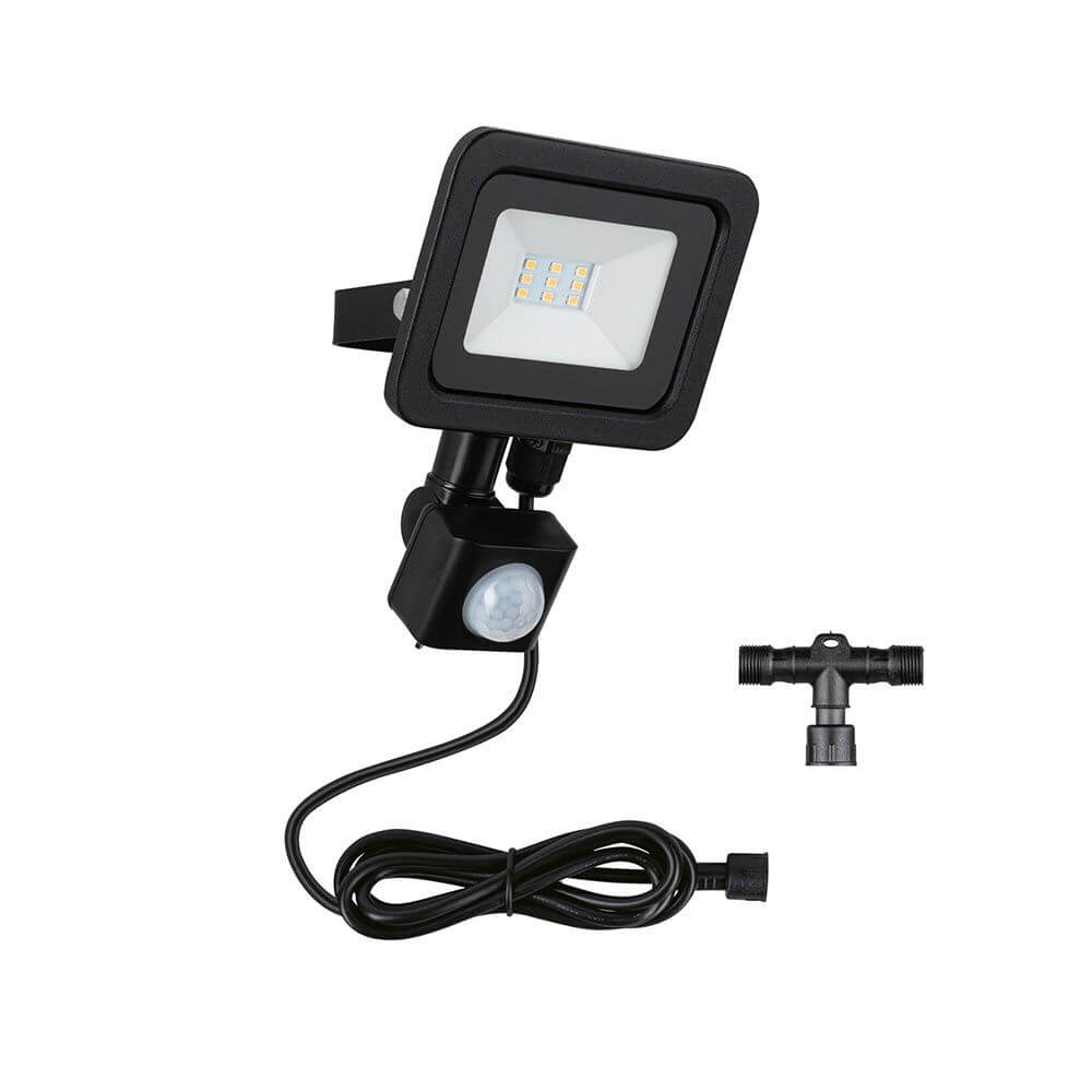 Park + Light Sensor LED Außenstrahler Bimea IP65 Schwarz mit Bewegungsmelder und Kabel