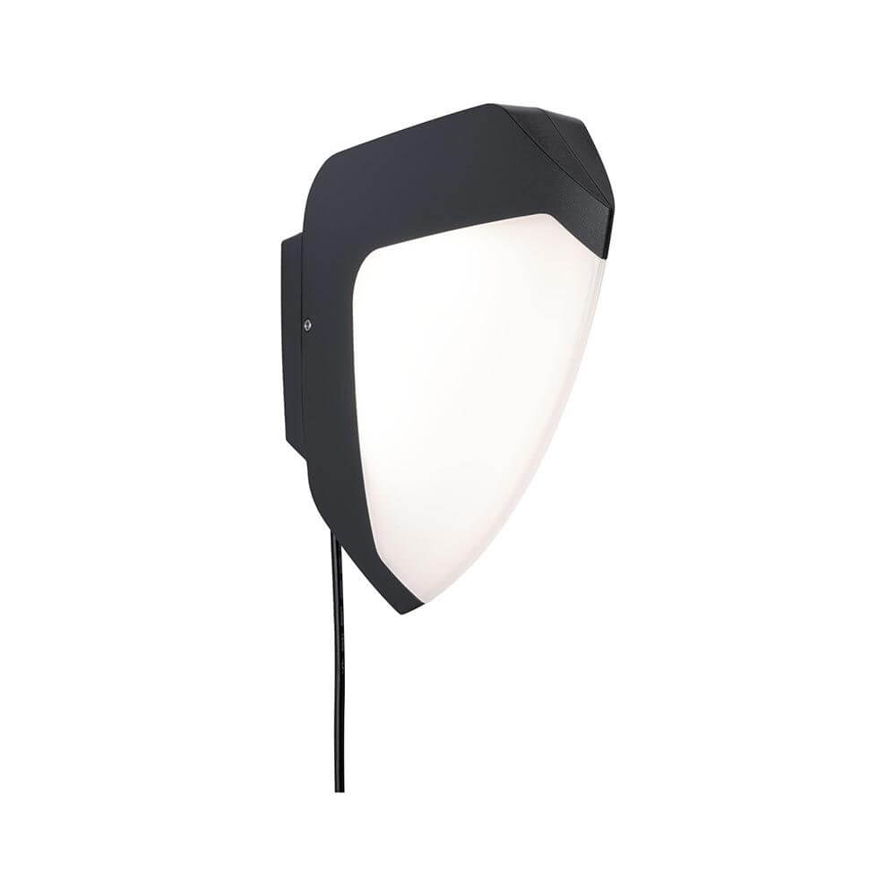 Park + Light LED Sensor Außenwandleuchte Ikosea in Anthrazit, rechteckig und lichtstark für Carport und Terrasse.