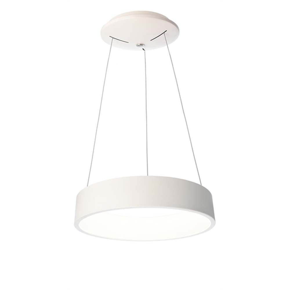 LED Pendellampe Loop 45cm Ring 1300lm Dimmbar Neutralweiß mit minimalistischem Design und Opal-Abdeckung