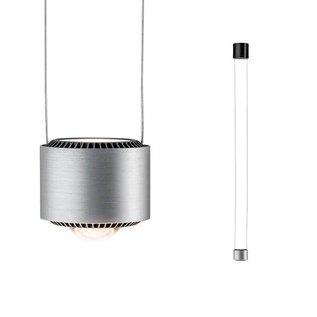 LED Pendelleuchte Aldan Schwarz, Alu-Gebürstet, moderne Technik, elegantes Design, individuell einstellbare Pendellänge.
