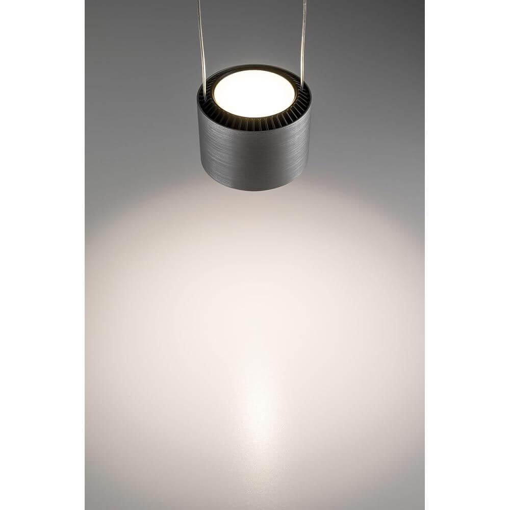 LED Pendelleuchte Aldan Schwarz, Alu-Gebürstet in modernem Design mit dekorativen Lichtakzenten.
