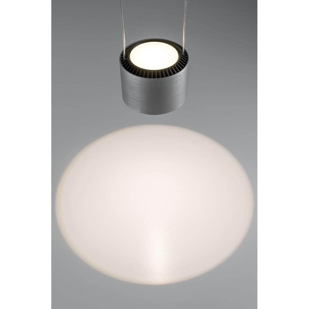 LED Pendelleuchte Aldan Schwarz, Alu-Gebürstet sorgt für dekorative Lichtakzente mit individuell einstellbarer Pendellänge.