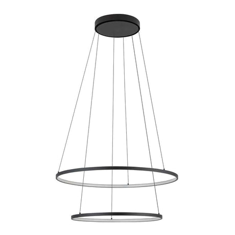 LED Pendelleuchte Circolo Ø 60cm 3000K Schwarz