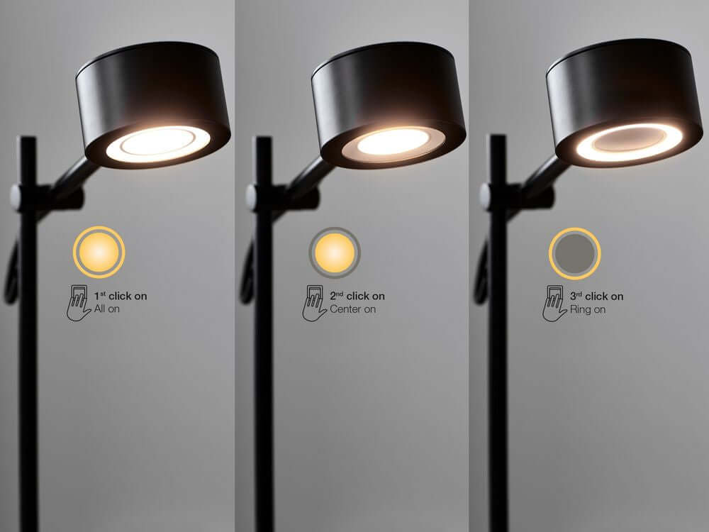 LED Pendelleuchte Clyde mit Moodmaker™-Funktion zur Lichtanpassung in drei Stufen.
