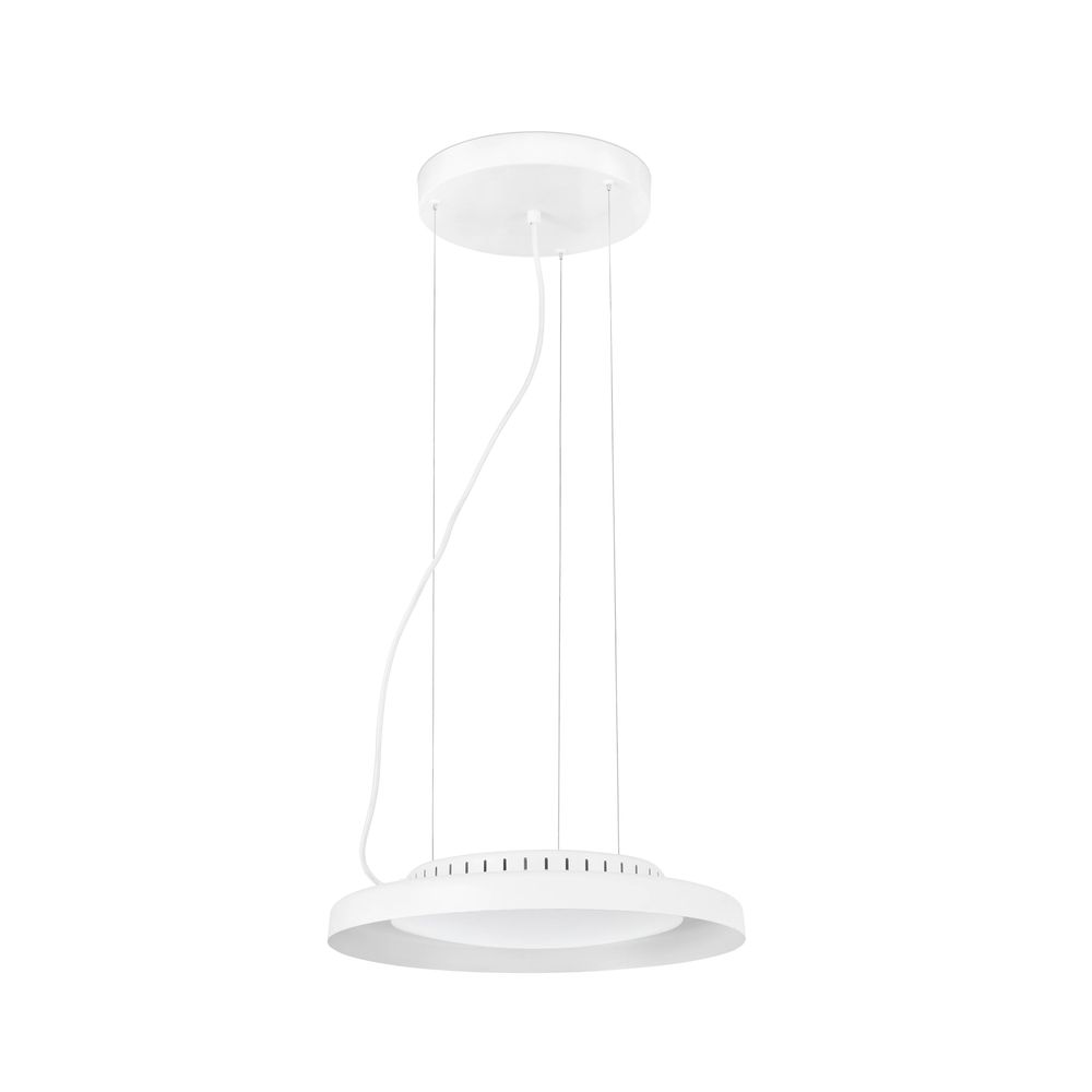 LED Pendelleuchte DOLME Ø 40cm Weiß - elegante und moderne Raumbeleuchtung in Weiß.
