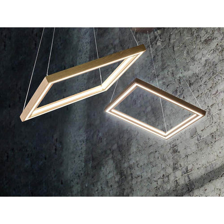 LED Suspension Legno 5320lm Chêne huilé – lampes suspendues en chêne huilé au design moderne.
