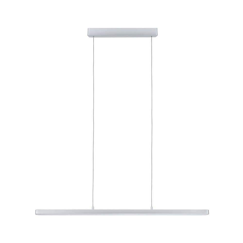 LED Pendelleuchte Lento 100cm in Chrom matt, höhenverstellbar und modern, ideal für gleichmäßige Raumbeleuchtung.