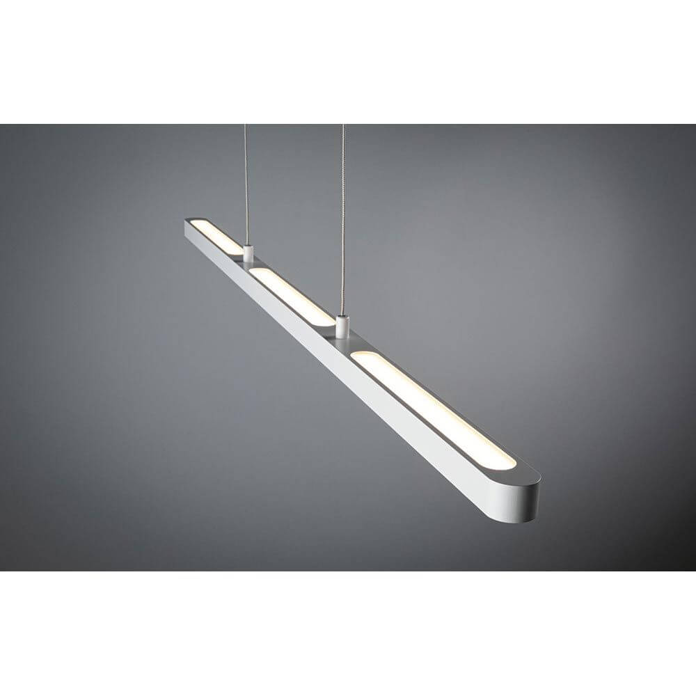 LED Pendelleuchte Lento Chrom-Matt Dimmbar in modernem Design mit hoher Lichtausbeute.