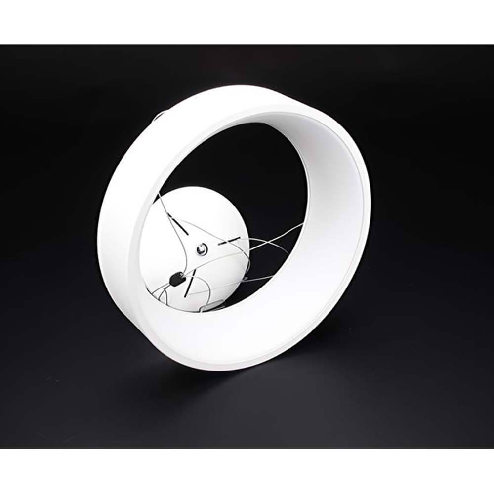 LED Pendelleuchte Loop 45cm Ring 1100lm Dimmbar Warmweiß im minimalistischen Design auf schwarzem Hintergrund.