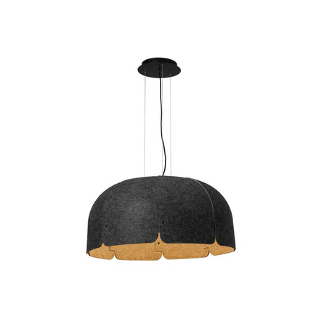 LED MUTE pendant light in dark grey and brown, in a modern design for stylish lighting.