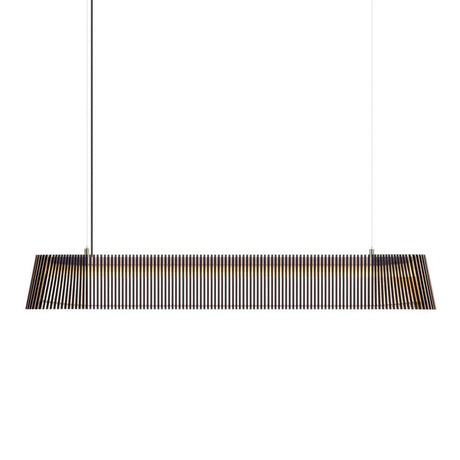 LED pendant lamp owalo 7000 made of wood 100cm