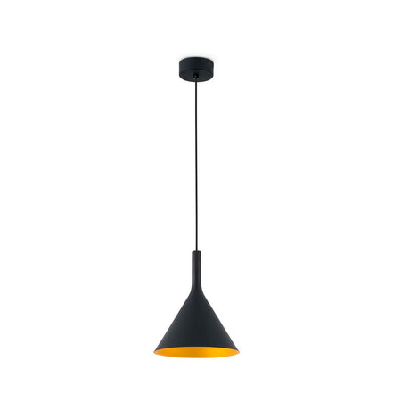 LED Pendelleuchte PAM-G 24W 3000K Schwarz, Goldfarben in modernem Design, ideal für stilvolle Innenräume.