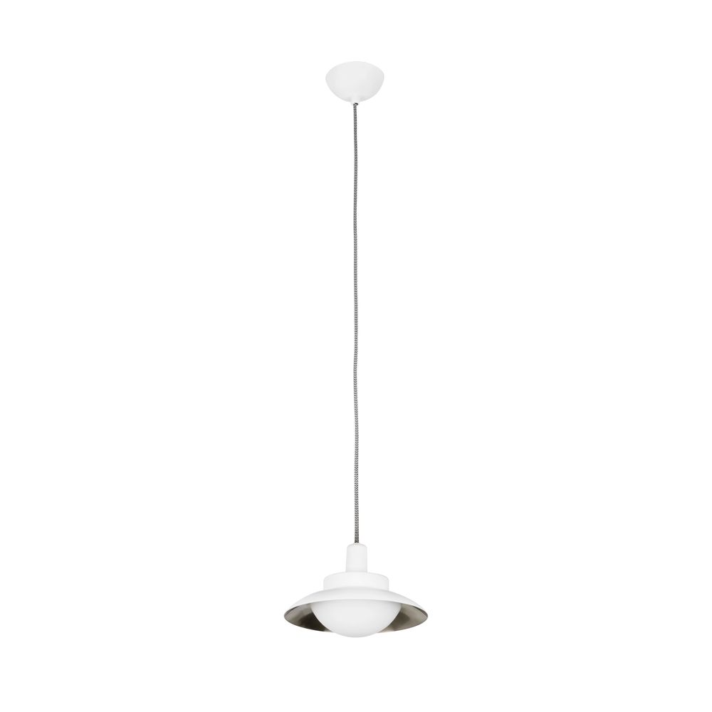 LED Pendelleuchte SIDE Weiß, Nickel in modernem Design, ideal für stimmungsvolle Beleuchtung.