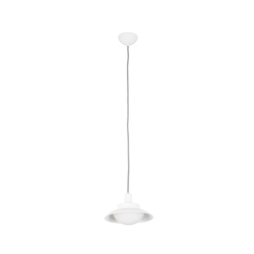 LED Pendelleuchte SIDE Weiß hängend an der Decke mit klaren Linien und elegantem Design.