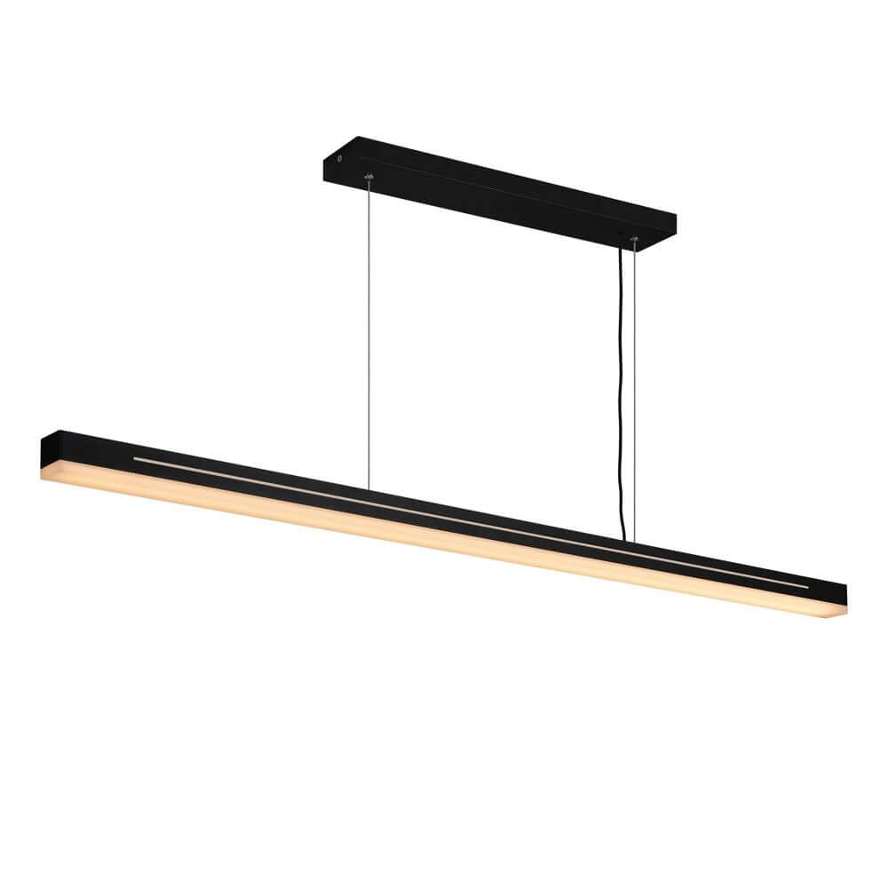 LED Pendelleuchte Skylar in schwarz mit modernem und minimalistischem Design und integrierter Dimmfunktion.