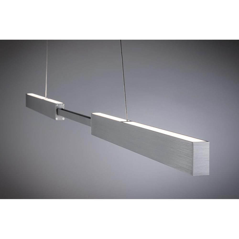 LED Pendelleuchte Smart Home Zigbee Aptare Alu-Gebürstet Hängelampe aus Aluminium mit schlankem Design.