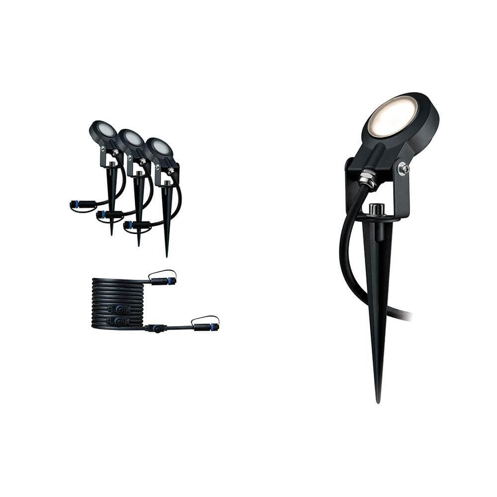 LED Plug & Shine Gartenstrahler Sting Erweiterungsset Anthrazit IP67 für individuelle Gartenbeleuchtung.